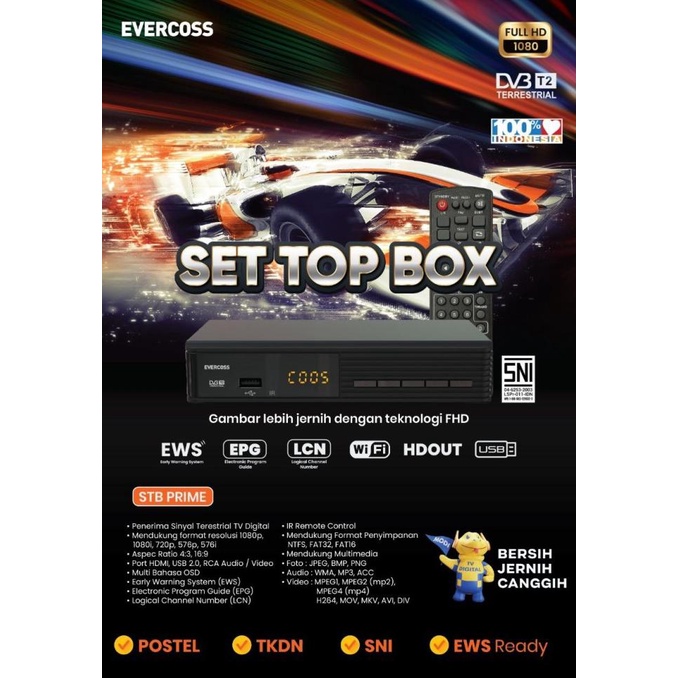 SET TOP BOX EVERCOSS STB PRIME