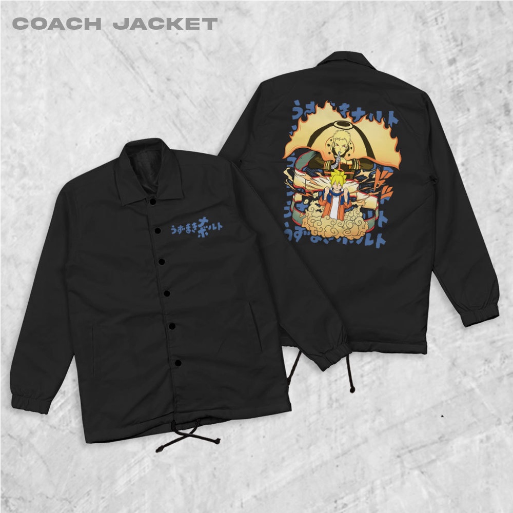 Fortglass BORUTO Coach Jaket Polos Pria Jaket Parasut Unisex Coach Pria Lengan Panjang