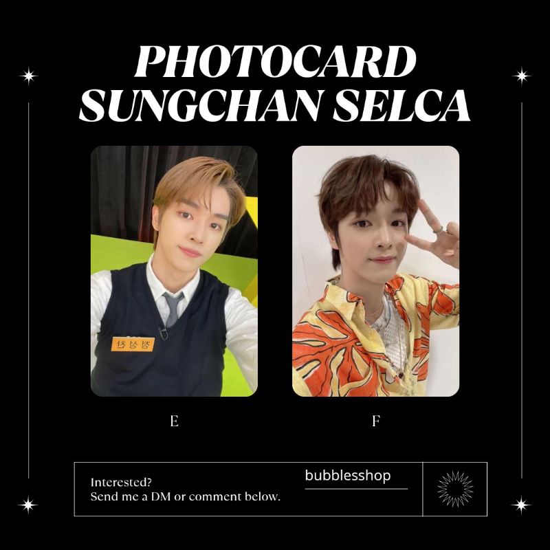 PHOTOCARD UNOFFICIAL SUNGCHAN NCT SELCA