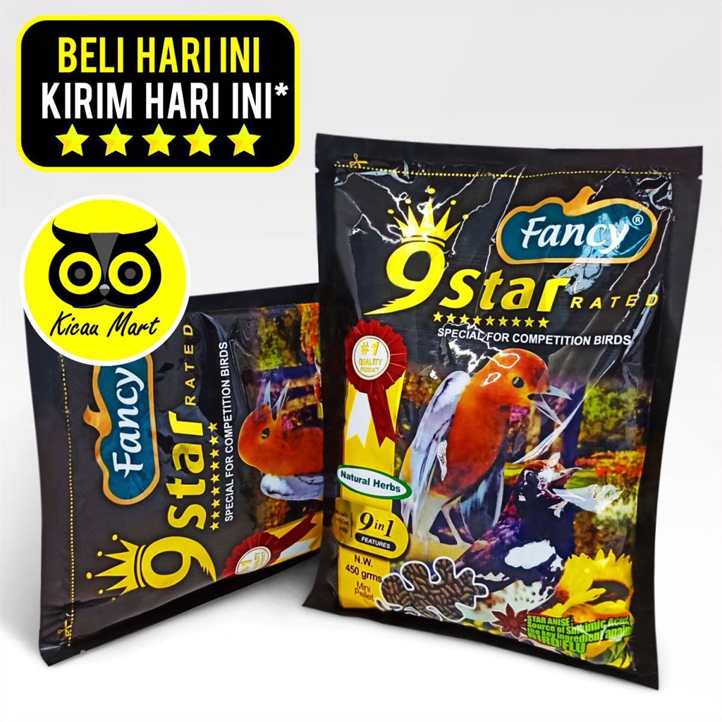 PAKAN MAKANAN HARIAN BURUNG MURAI KACER ANIS CUCAK DLL VOER PUR FANCY 9 STAR HERBAL PFSSHIR