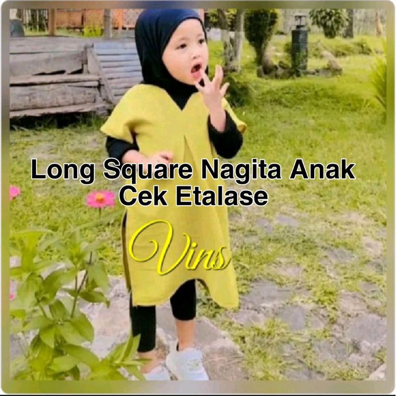 VINS - LONG SQUARE NAGITA DEWASA BLOUSE ATASAN CRINCLE AIRFLOW