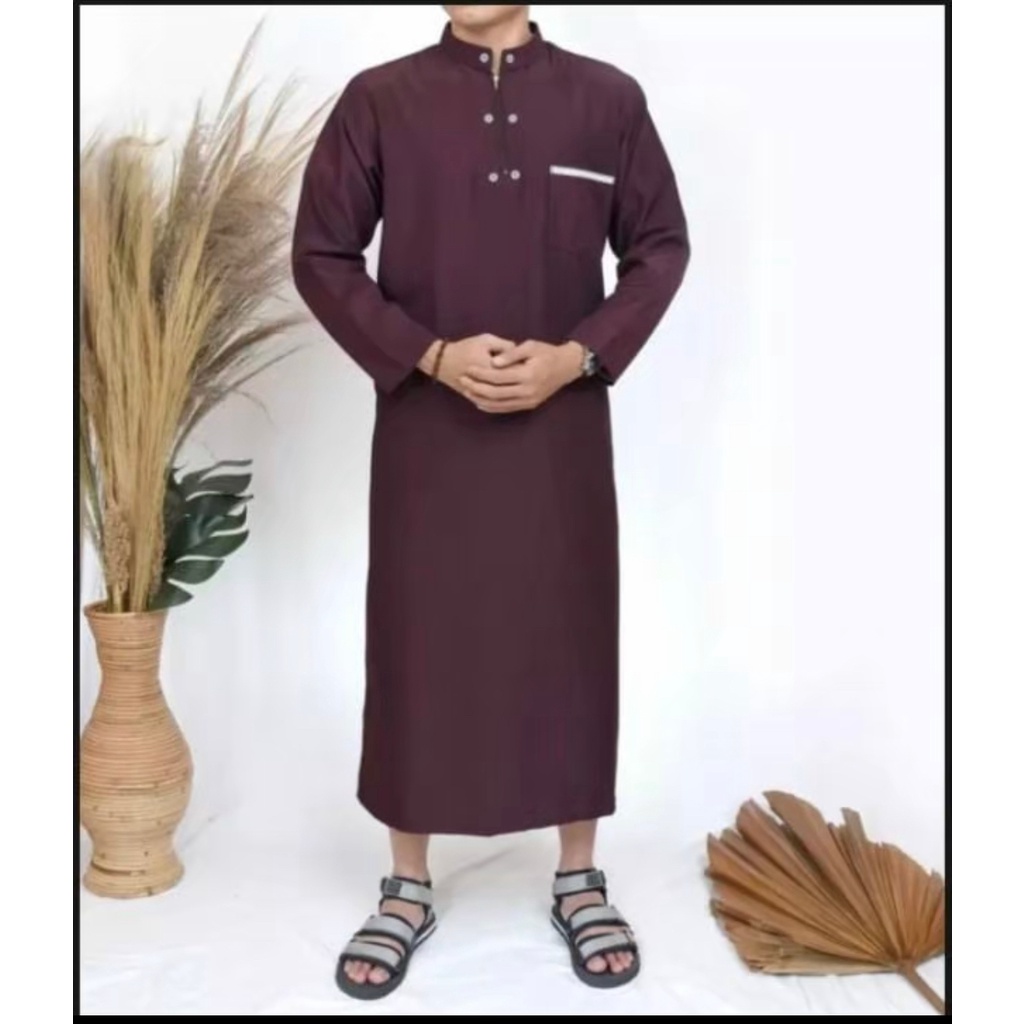 JUBAH POLOS DEWASA BERKUALITAS BAHAN ADEM Gamis Polos Pria Jumbo PREMIUM