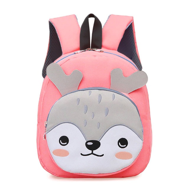 PTS - Ransel Sekolah Anak Sekolah TK Perempuan Karakter Rabbit Blushy Deer Blushy KIDS SCHOOL BAG 3D CARTOON EFFECT ANIMALS SERIES - PINK - Tas Sekolah Anak Cewek TK