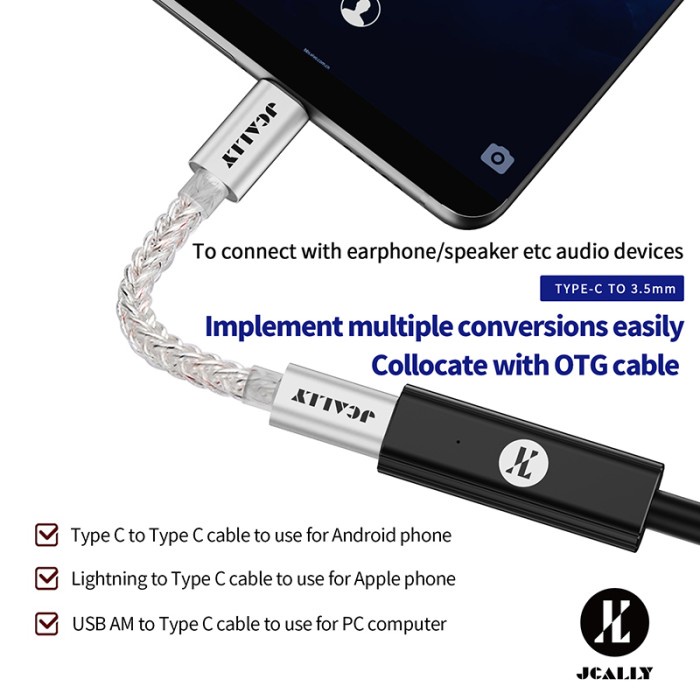 JCALLY AP7 Portable DAC Amplifier AK4377ECB Type C / Lightning / USB