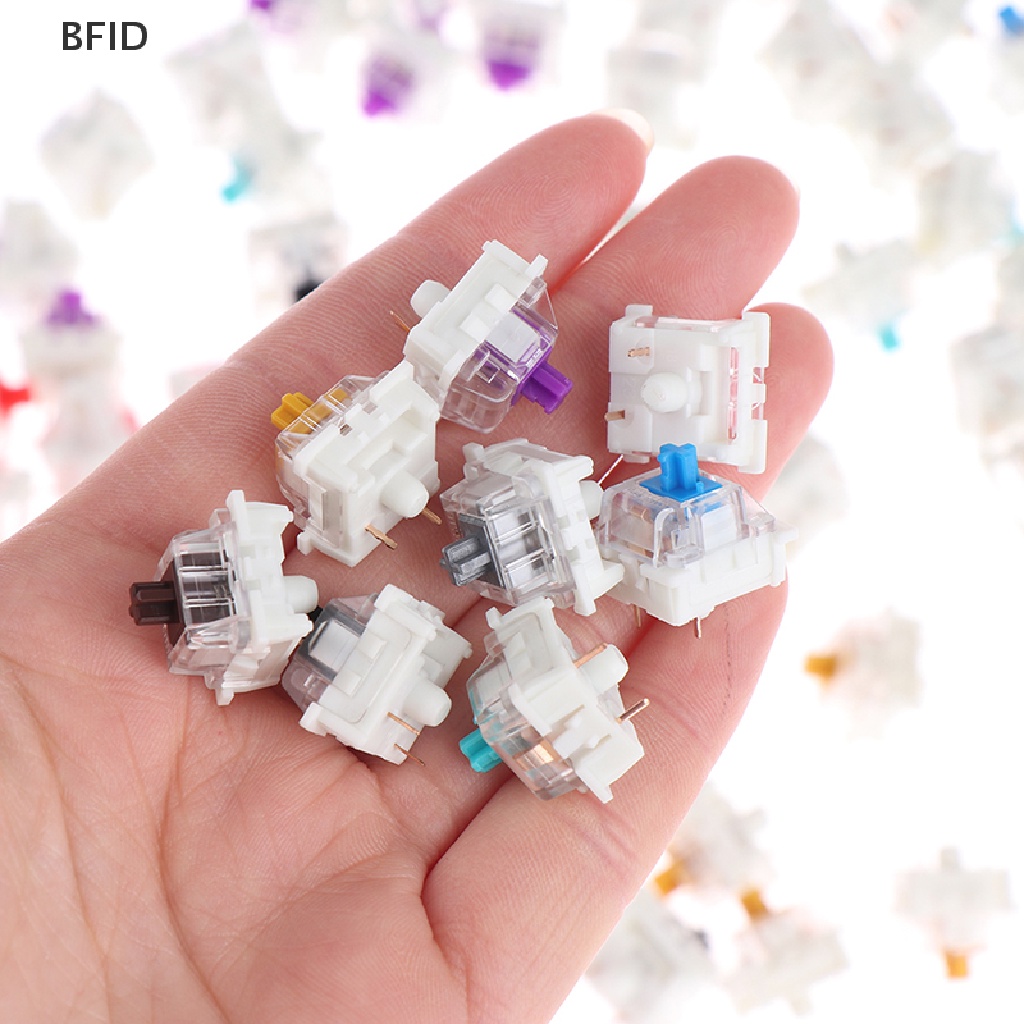 [BFID] 10pcs/lot Saklar outemu mx 3pin keyboard Mekanik Saklar Hitam Biru Coklat [ID]