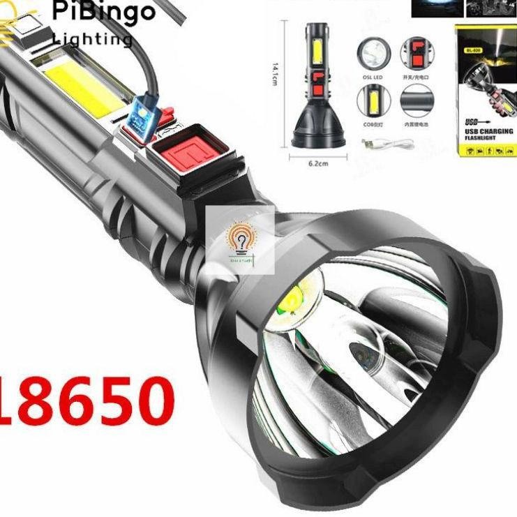 SENTER LED 4 MODE COB XPE SUPER TERANG PLUS INDIKATOR