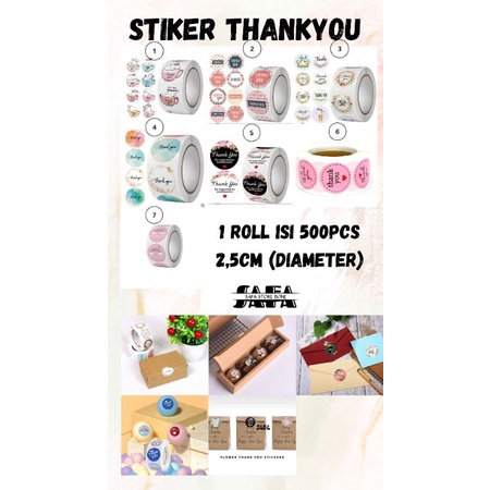 

ROLL STIKER THANK YOU MOTIF CANTIK ISI 500