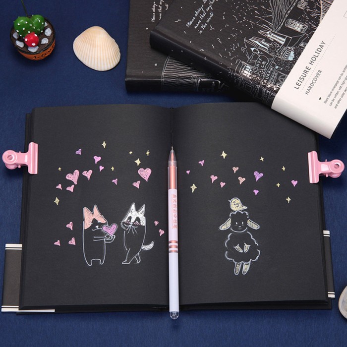 

Buku Tulis / Notebook / Planner Motif Black Starry Sky Hard Cover