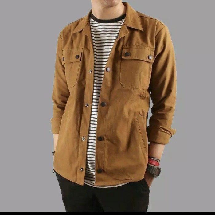 jaket pria Jaket Semi Parka Jaket Levis Jaket Cowok Jaket Pria Jaket Keren - Kuning(W2J4) Jaket Pria