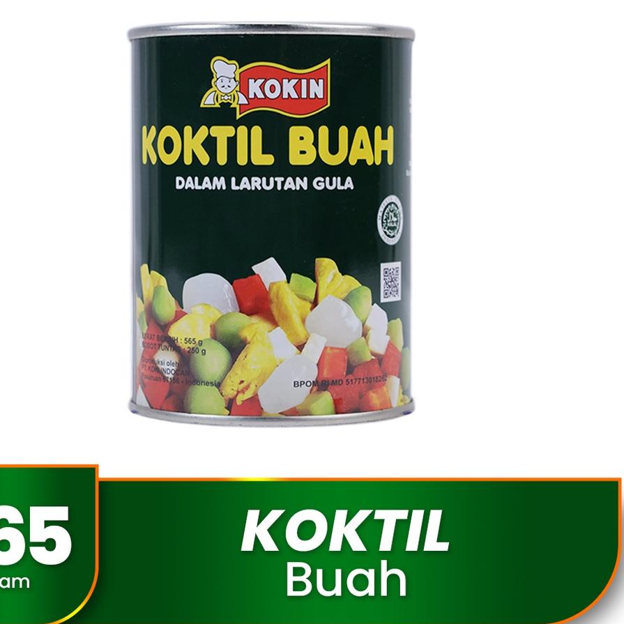 

Limited | TD4 | Buah Kaleng Fruit Cocktail Kokin 565 gram