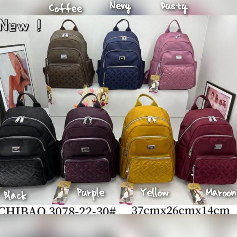 TAS RANSEL/BACKPACK ORI CHIBAO KANVAS BORDIR 4Sleting CB378 –DMK.23Ja23ᵟ