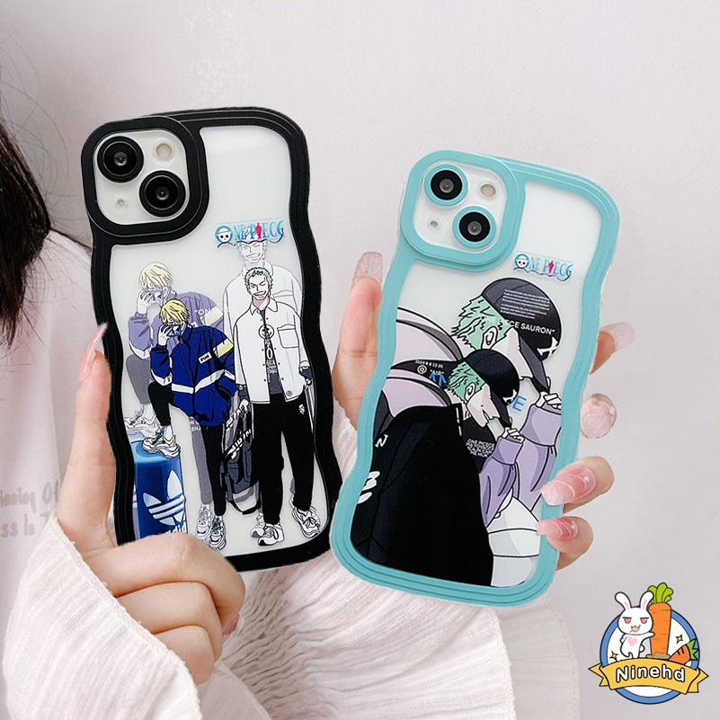 Oppo A17 A17K A77 A77s A57 A16 A16k A15 A15s A3s A5s A76 A96 A74 A54 A93 A94 A95 A92 A52 A53 A7 A5 A9 A7 F11 F9 Reno 7 6 5 Pro 8Z 7Z 6Z Fashion Anime One Piece Casing Hp Wavy Edge