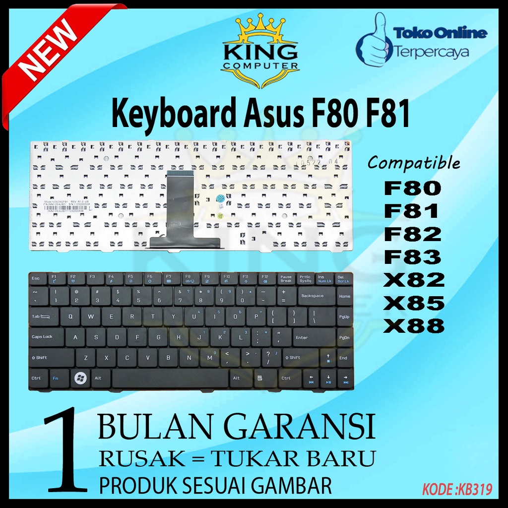 Keyboard Asus F80 F81 F82 F83 X82 X85 X88