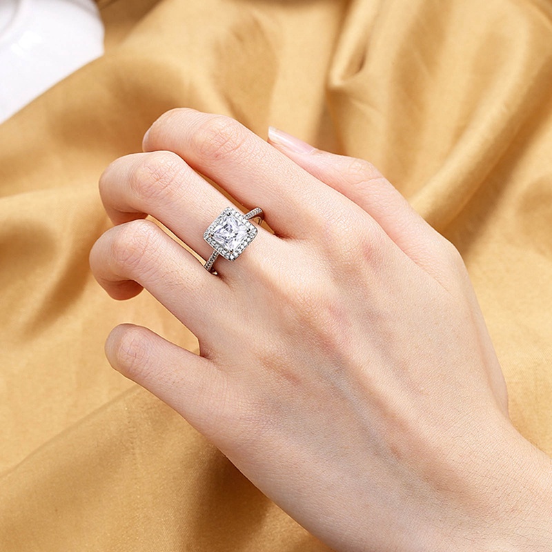 Indah Sederhana Persegi Zirkon Warna Emas Terbuka Cincin Untuk Wanita Gaji Goth Perhiasan Pesta Pernikahan Gadis Mewah Mahasiswa Cincin