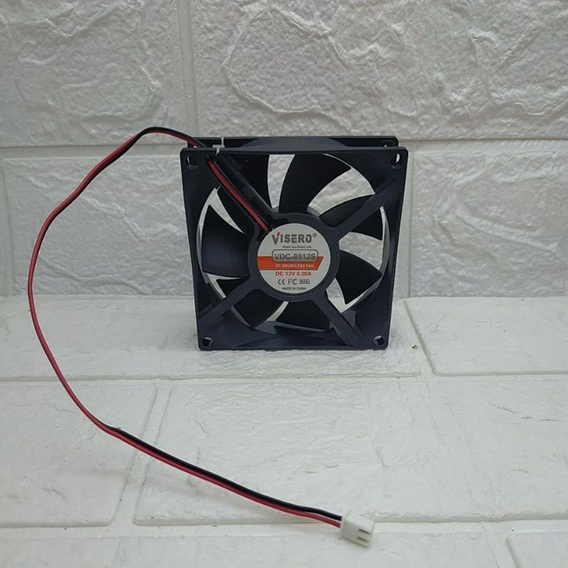 Fan DC 8x8 cm 12 volt