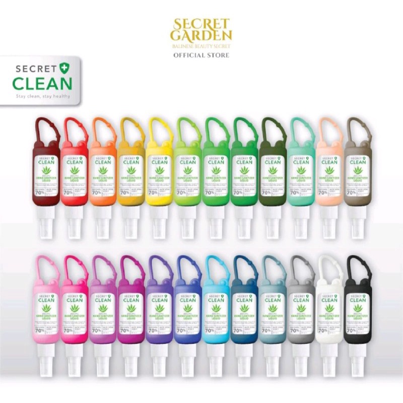 SECRET CLEAN HAND SANITIZER LIQUID SPRAY 60 ML + SILICON CASE