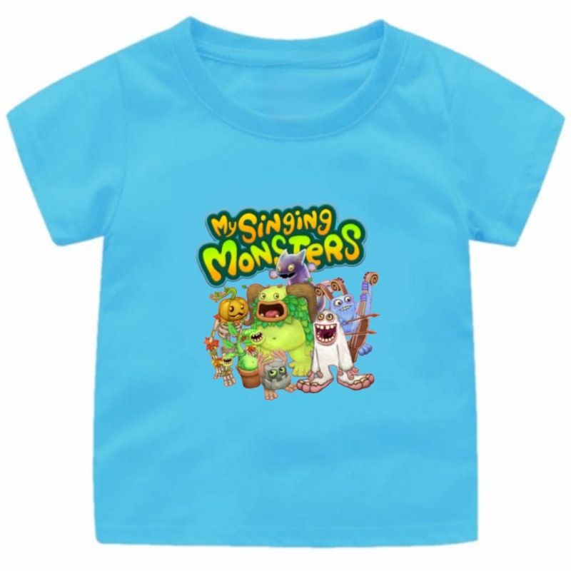 Baju kaos  my singing moster game viral anak kekinian  usia 1-12tahun uk.s/3xl//Atqsan kaos anak cewek-cowok