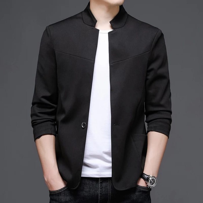 jas pria /blazer pria /jaket formal /jas / jas formal/ jas kasual - Hitam, S