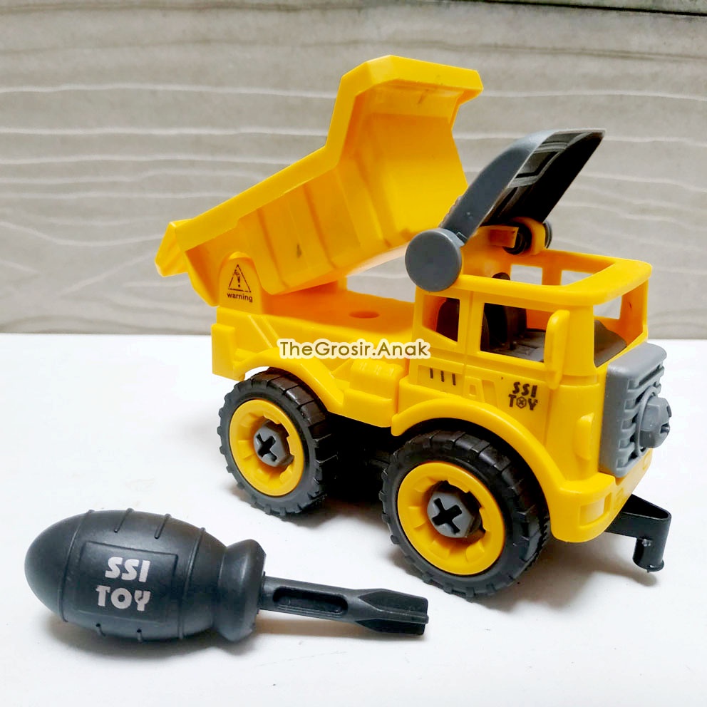 DIY Happy Vehicle Series Puzzle Bongkar Pasang Truck Konstruksi