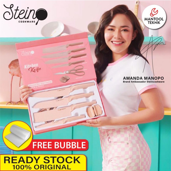 [Pisau Dapur] Stein Steincookware Pisau Diamond Knives Set 6 In 1 Pisau Dapur [Knife]