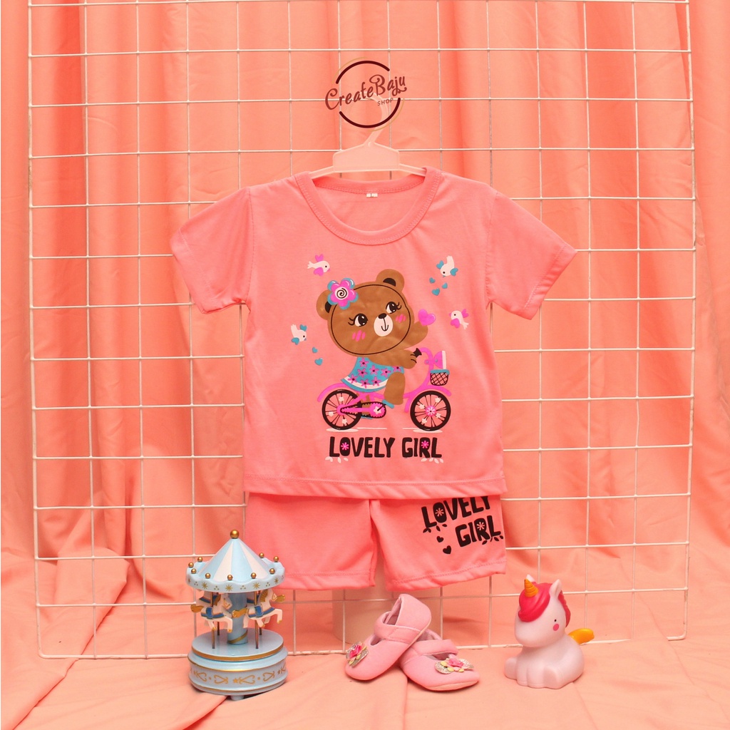 SETELAN ANAK PEREMPUAN 1-3 TAHUN LOVELY GIRL TERMURAH BAJU SET ANAK CEWEK