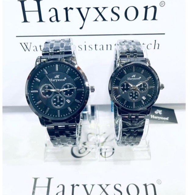 Jam Tangan Couple Jam Tangan Pria dan Wanita Haryxson Jam Tangan Mewah Jam Original Rantai Stainless terlaris