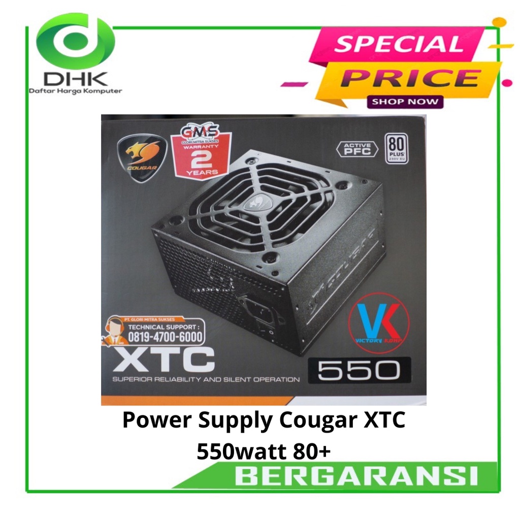 Power Supply Cougar XTC 550watt 80+