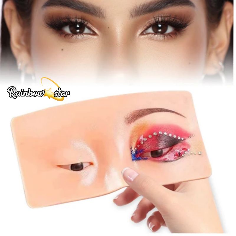 Makeup Practice Skin / Alat Latihan Rias Makeup Wajah Free Makeup Remover / Alat Praktek Makeup / Makeup Practice Board / Makeup Head Model