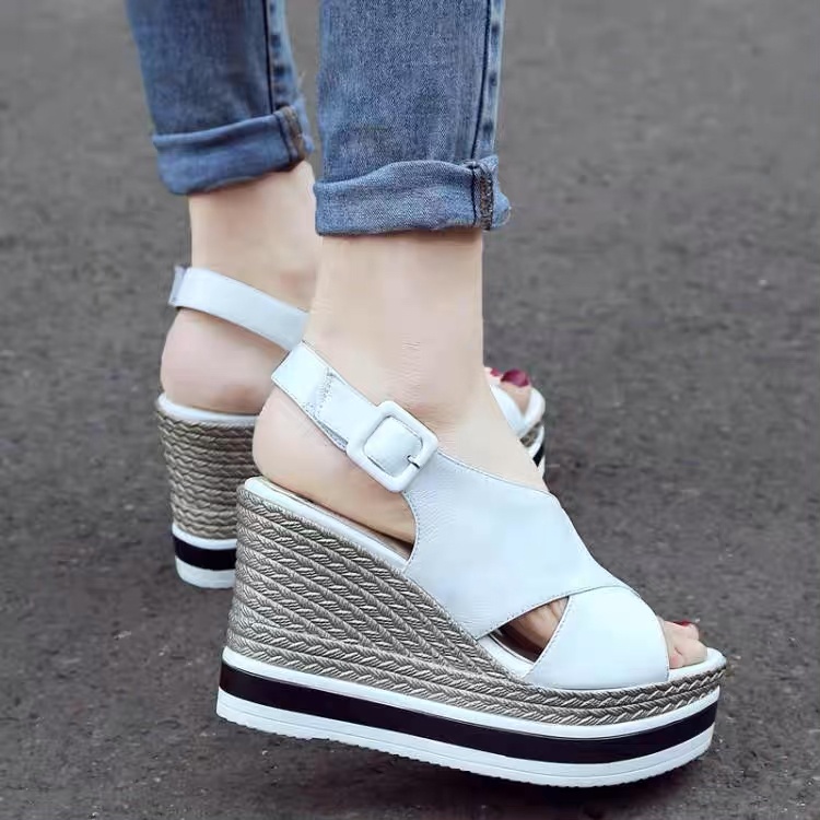 XX0020 Wedges Wanita Fashion Import Sandal Hak Tinggi Wegi Ready Jakarta Bisa COD (With Box)