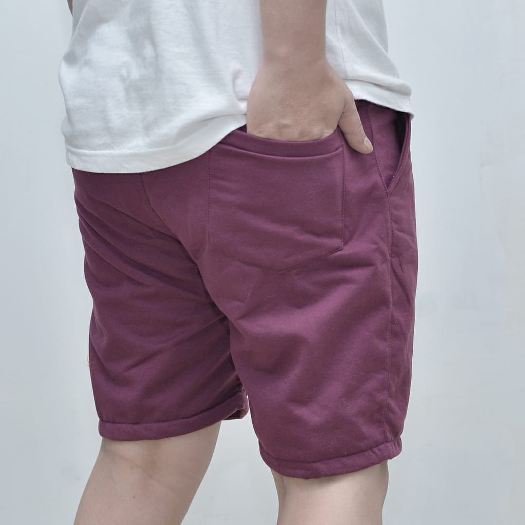 Wengkie.id / Boardshort / celana pendek pria / celana pendek wanita / celana casual / celana pendek murah / Warna Burgundy