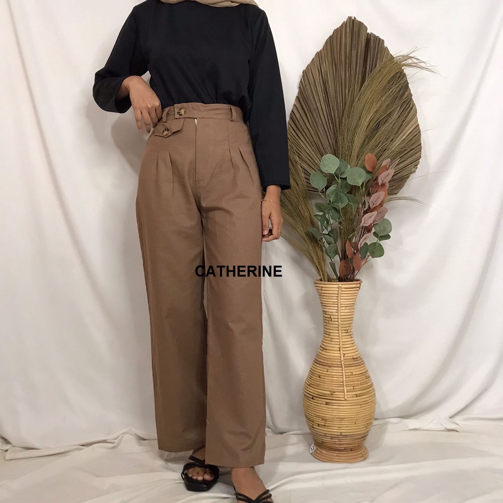 CELANA LINEN ANGEL 885/CELANA LOOSE PANTS/CELANA HIGHWAIST