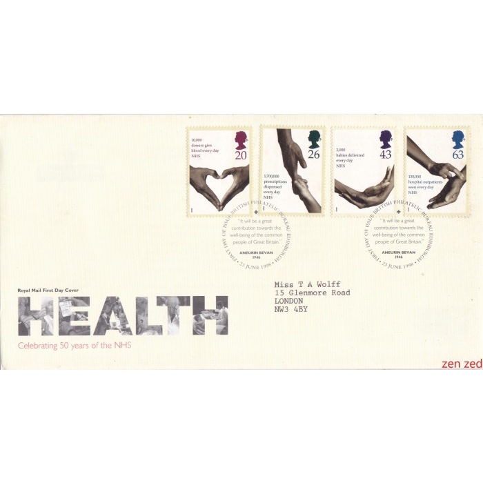 

A770 Prangko Inggris FDC 1998 The National Health Service 1 Pcs