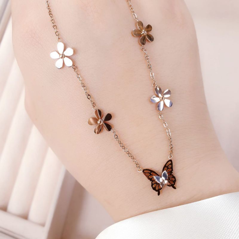 Kalung Rantai Fashion Titanium Wanita ButterFly N26012203