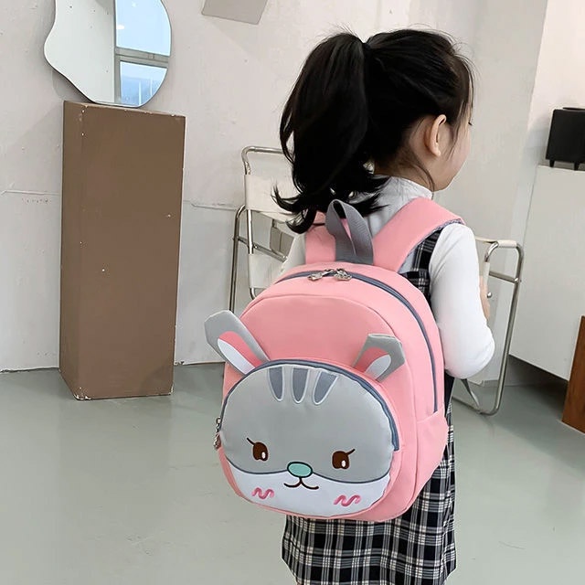 PTS - Ransel Sekolah Anak Sekolah TK Perempuan Karakter Rabbit Blushy Deer Blushy KIDS SCHOOL BAG 3D CARTOON EFFECT ANIMALS SERIES - PINK - Tas Sekolah Anak Cewek TK