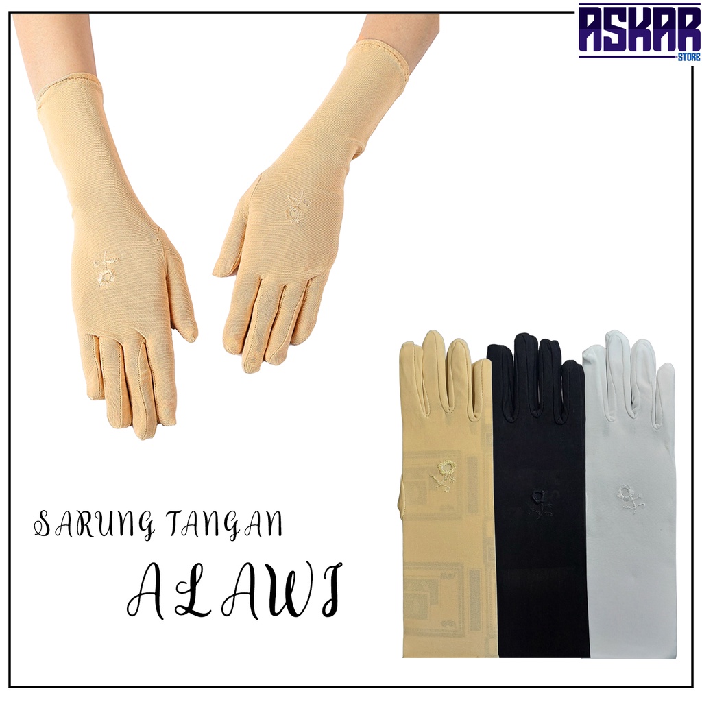 Sarung Tangan Manset Muslimah Allawi dari Rayon Spandek Lembut dan Nyaman