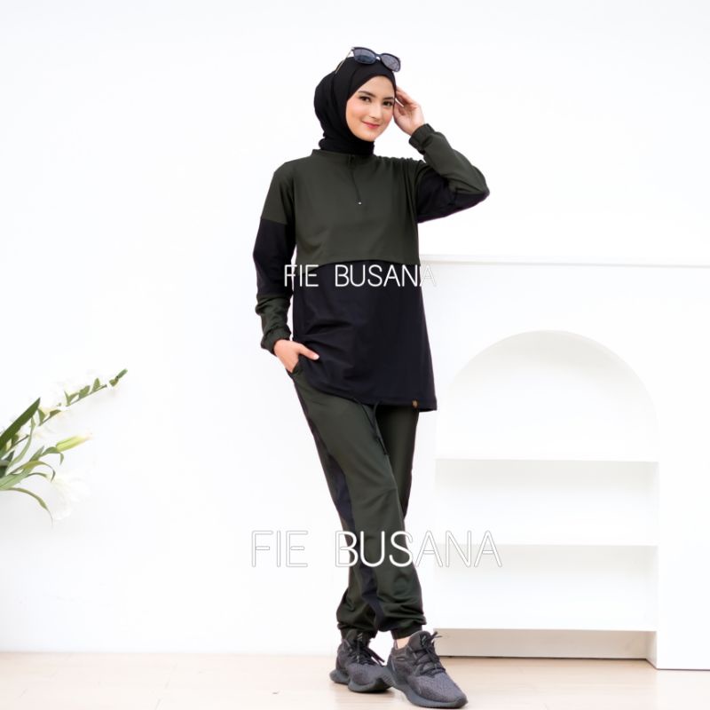 Baju Senam Wanita Muslim Stelan Olahraga Wanita Muslimah Setelan Trening Muslim