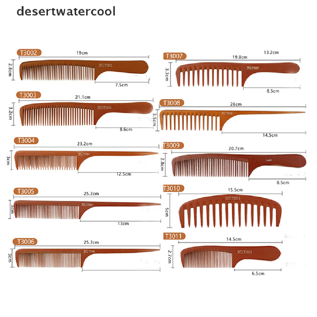 Deid 1PC Alat Styling Sikat Rambut Sisir Parg Kayu Anti-Statis Anti Kusut Martijn