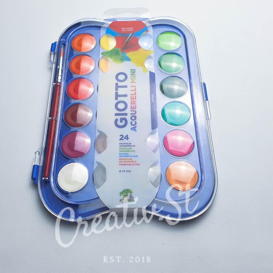 

Serbu Stock Giotto Acquerelli MINI 24 Warna Cat Air 23 mm Padat Giotto Watercolor Solid Water Color