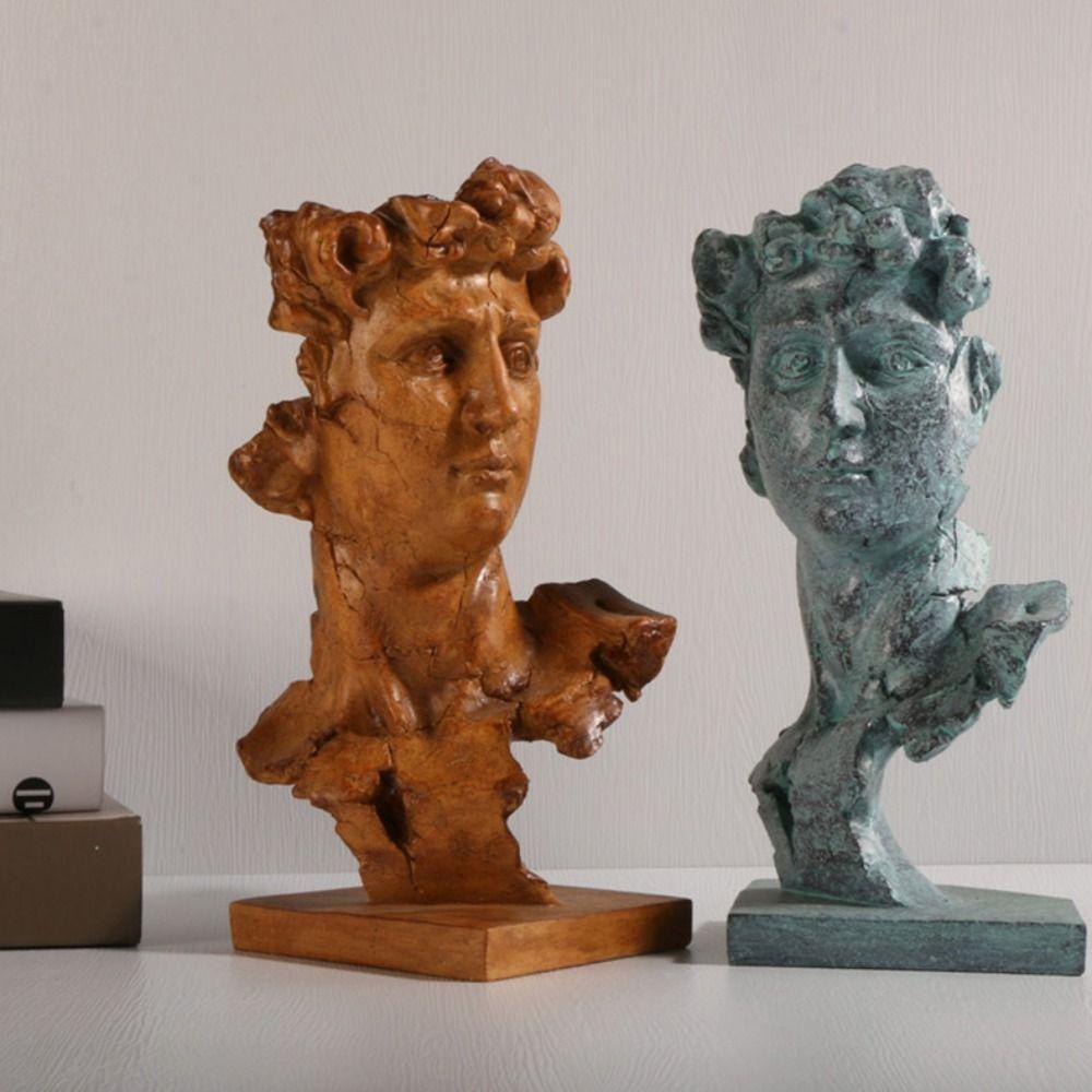 Lanfy Patung Figure Resin Pengerjaan Indah Ruang Tamu Kamar Tidur Minimalis Indah Plester Kepala Ornamen