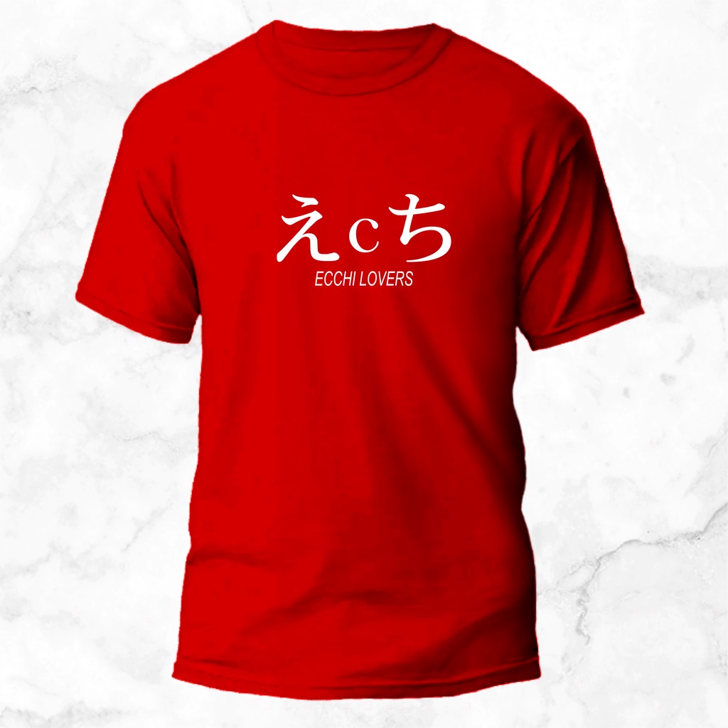 T-SHIRT KAOS CASUAL ECCHI LOVERS LOGO PUTIH