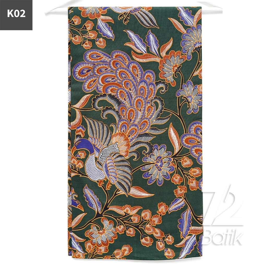 KAIN BATIK PREMIUM Bahan Katun Motif Burung Kembang Hitam 722696 Cap 72 Jarik Jarit Samping Kebat Panjang Batik Katun Modern Premium Bahan Seragam Batik Pernikahan Kantor Keluarga Murah Kamen Jadi Batik Bali Lembaran