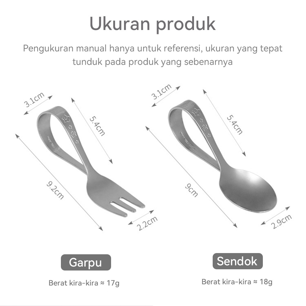 Lakhu Sendok Garpu Anak bayi Training Spoon fook stainless made in Japan