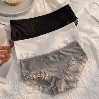 GO! CD1032 Celana Dalam Wanita Renda CD Motif Underwear PushUp Sempak Gaya Korea Import