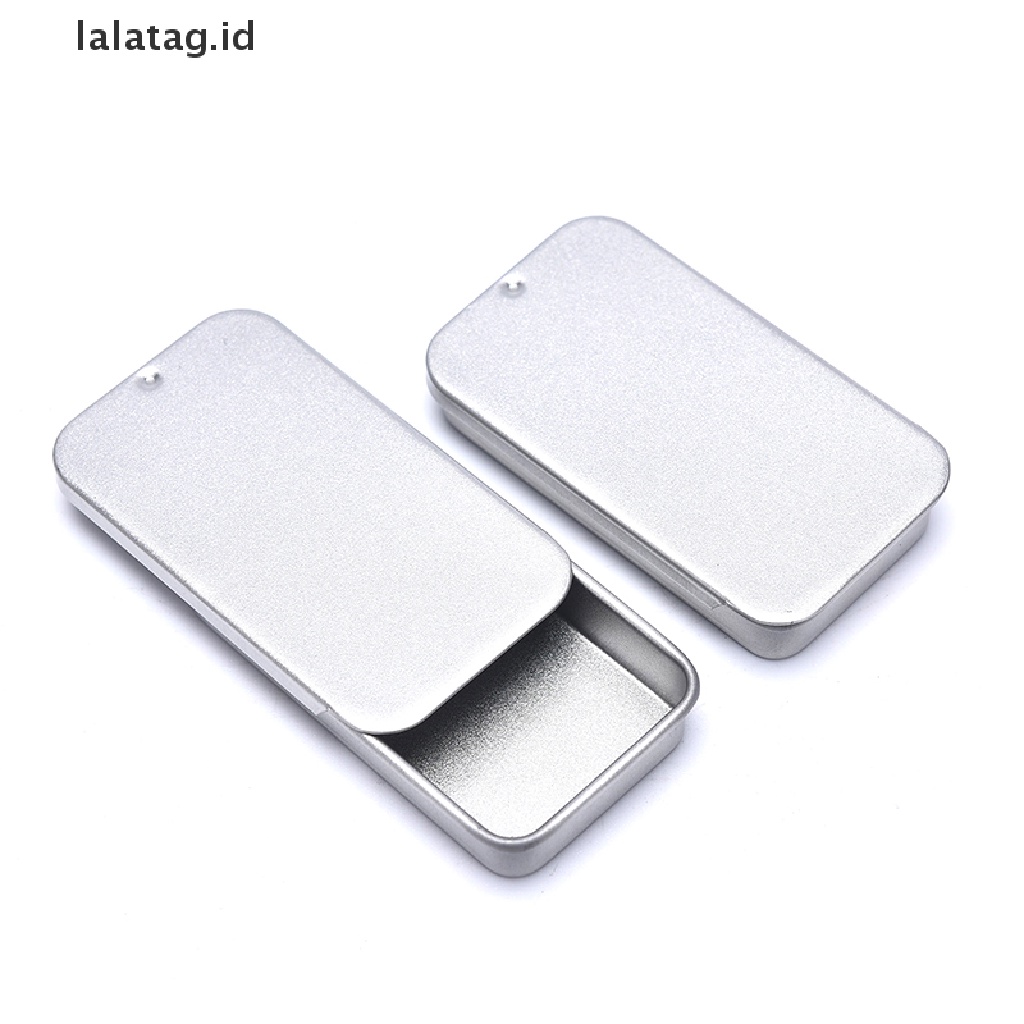 [lalatag] Kotak Besi Slide Cover Kotak Penyimpanan Perhiasan Pill Cases Coin Candy Box [ID]