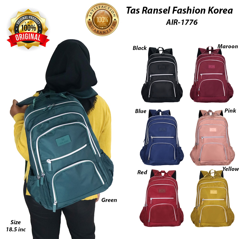 Tas Remaja Tas Sekolah SMP-SMA Ransel ABG Fashion Korea Tas Kuliah Remaja Unisex Tas Laptop Kerja Kantoran Backpack Canvas Import Waterproof #1776