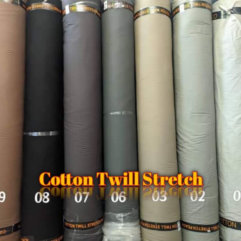 Kain Cotton Twill Chino Grosir Rollan