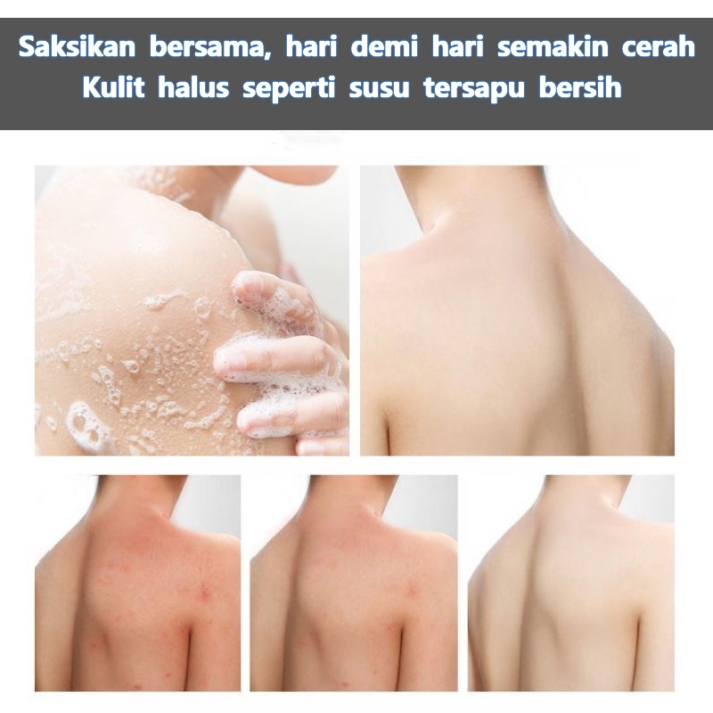 Sabun pemutih Sabun pemutih badan permanen Sabun jerawat Sabun mandi pemutih Badan body wash whitening Komposisi garam laut alami 500ML Mencerahkan Kulit / Menghilangkan Luka / Pengangkatan Kulit Mati