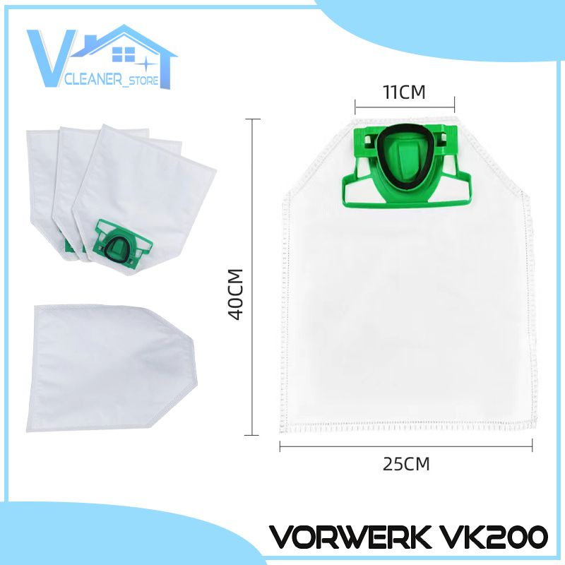 Universal Kantong Debu Vorwerk Cleaner Kobold Vorwerk Vk200 Fp200 Dust Bag Vacuum Cleaner Kain Non Woven Dapat dicuci