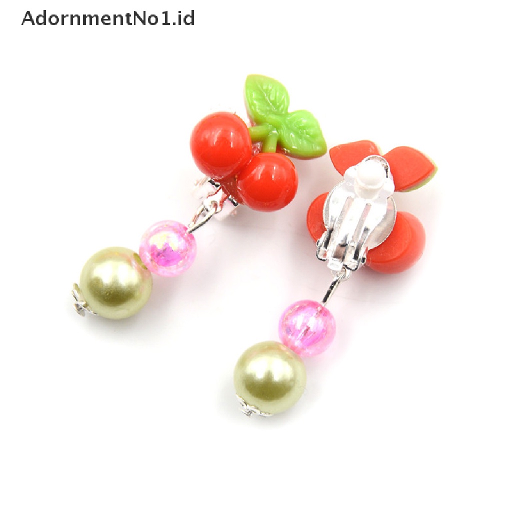 [AdornmentNo1] 7pasang Anting Akrilik Kreatif Indah Clip-On Tanpa Tindik Desain Untuk Anak Perempuanhadiah [ID]