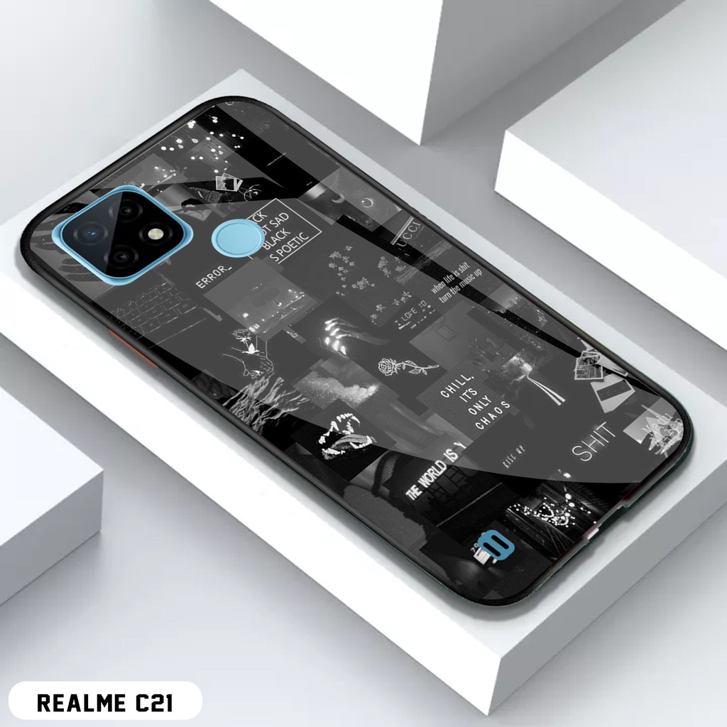 [COD]Promo Case Realme C21 Casing Hp Motif Aesthetic Black Gambar Custom Desain Kekinian Aesthetic K